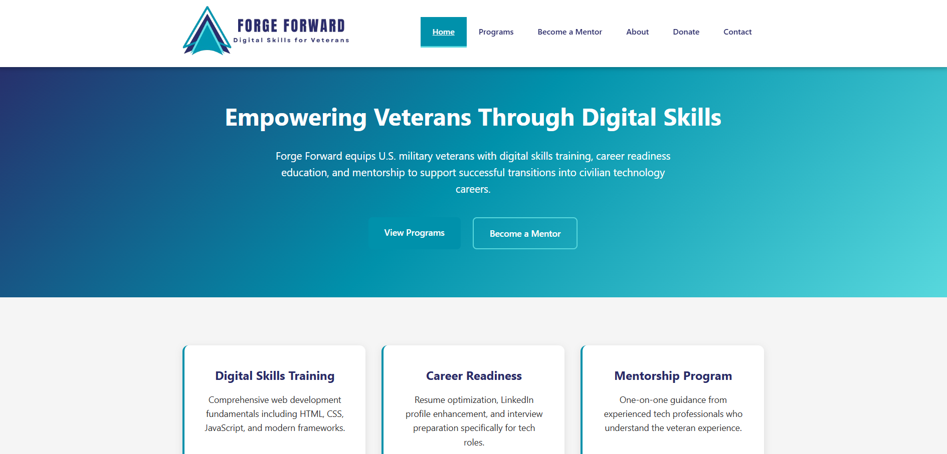 Forge Forward Digital Skills for Veterans